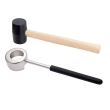 Amazon hot selling Heavy Duty Stainless Steel Coconut Opener With Hammer Set 2pcs